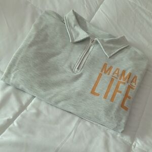Gray 'Mama Life' Sweat Shirt